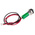 RS PRO Green Panel Mount Indicator, 220V ac, 8mm Mounting Hole Size, Lead Wires Termination, IP67