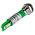 RS PRO Green Panel Mount Indicator, 12V dc, 8mm Mounting Hole Size, Faston, Solder Lug Termination, IP67