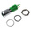RS PRO Green Panel Mount Indicator, 110V ac, 14mm Mounting Hole Size, Faston, Solder Lug Termination, IP67