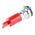 RS PRO Red Panel Mount Indicator, 220V ac, 14mm Mounting Hole Size, Faston, Solder Lug Termination, IP67