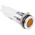 RS PRO Orange Panel Mount Indicator, 220V ac, 14mm Mounting Hole Size, Faston, Solder Lug Termination, IP67