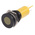 RS PRO Yellow Panel Mount Indicator, 12V, 16mm Mounting Hole Size, Solder Tab Termination