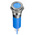RS PRO Blue Panel Mount Indicator, 24V dc, 12mm Mounting Hole Size, Faston, Solder Lug Termination, IP67