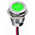 RS PRO Green Panel Mount Indicator, 12V dc, 14mm Mounting Hole Size, Lead Wires Termination, IP67
