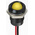 RS PRO Yellow Panel Mount Indicator, 1.8 → 3.3V dc, 14mm Mounting Hole Size, Lead Wires Termination, IP67