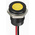 RS PRO Yellow Panel Mount Indicator, 24V dc, 14mm Mounting Hole Size, Lead Wires Termination, IP67