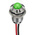 RS PRO Green Panel Mount Indicator, 24V dc, 8mm Mounting Hole Size, Lead Wires Termination, IP67