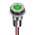 RS PRO Green Panel Mount Indicator, 1.8 → 3.3V dc, 8mm Mounting Hole Size, Lead Wires Termination, IP67