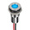 RS PRO Blue Panel Mount Indicator, 24V dc, 8mm Mounting Hole Size, Lead Wires Termination, IP67