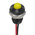 RS PRO Yellow Panel Mount Indicator, 12V dc, 8mm Mounting Hole Size, Lead Wires Termination, IP67