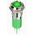 RS PRO Green Panel Mount Indicator, 12V dc, 14mm Mounting Hole Size, Faston, Solder Lug Termination, IP67