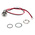 RS PRO Red Panel Mount Indicator, 10.8 → 13.2V dc, 10mm Mounting Hole Size, Lead Wires Termination, IP67