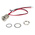 RS PRO Red Panel Mount Indicator, 21.6 → 26.4V dc, 10mm Mounting Hole Size, Lead Wires Termination, IP67