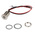 RS PRO White Panel Mount Indicator, 10.8 → 13.2V dc, 10mm Mounting Hole Size, Lead Wires Termination, IP67