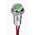 RS PRO Green Panel Mount Indicator, 1.8 → 3.3V dc, 6mm Mounting Hole Size, Lead Wires Termination, IP67