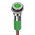 RS PRO Green Panel Mount Indicator, 24V dc, 8mm Mounting Hole Size, Lead Wires Termination, IP67