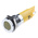 RS PRO Yellow Panel Mount Indicator, 24V dc, 14mm Mounting Hole Size, Solder Tab Termination, IP67