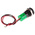 RS PRO Green Panel Mount Indicator, 220V ac, 14mm Mounting Hole Size, Lead Wires Termination, IP67