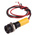 RS PRO Yellow Panel Mount Indicator, 24V dc, 8mm Mounting Hole Size, Lead Wires Termination, IP67