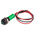 RS PRO Green Panel Mount Indicator, 12V dc, 8mm Mounting Hole Size, Lead Wires Termination, IP67