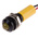 RS PRO Yellow Panel Mount Indicator, 12V dc, 8mm Mounting Hole Size, Lead Wires Termination, IP67