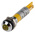 RS PRO Yellow Panel Mount Indicator, 24V dc, 8mm Mounting Hole Size, Faston, Solder Lug Termination, IP67