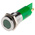 RS PRO Green Panel Mount Indicator, 110V ac, 14mm Mounting Hole Size, Faston, Solder Lug Termination, IP67