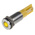 RS PRO Yellow Panel Mount Indicator, 12V dc, 8mm Mounting Hole Size, Faston, Solder Lug Termination, IP67