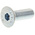 RS PRO Bright Zinc Plated Steel Hex Socket Countersunk Screw, DIN 7991, M8 x 70mm