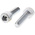 RS PRO Bright Zinc Plated Steel Hex Socket Cap Screw, DIN 912, M10 x 16mm