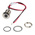 RS PRO White Panel Mount Indicator, 10.8 → 13.2V dc, 10mm Mounting Hole Size, Lead Wires Termination, IP67