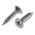 RS PRO Pozidriv Countersunk Steel Wood Screw Bright Zinc Plated, No. 8 Thread, 3/4in Length