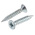 RS PRO Pozidriv Countersunk Steel Wood Screw Bright Zinc Plated, No. 8 Thread, 1in Length