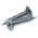 RS PRO Pozidriv Countersunk Steel Wood Screw Bright Zinc Plated, No. 10 Thread, 1in Length