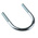 M10 60mm Bright Zinc Plated Steel Round U-Bolt