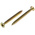 RS PRO Pozidriv Countersunk Steel Wood Screw Yellow Passivated, Zinc Plated, 4.5mm Thread, 50mm Length