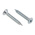 RS PRO Pozidriv Countersunk Steel Wood Screw Bright Zinc Plated, No. 4 Thread, 3/4in Length