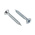 RS PRO Pozidriv Countersunk Steel Wood Screw Bright Zinc Plated, No. 12 Thread, 1.1/2in Length