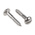 RS PRO Slot Round Stainless Steel Wood Screw, A2 304, 4mm Thread, 20mm Length