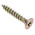 RS PRO Pozidriv Countersunk Steel Wood Screw Yellow Passivated, Zinc Plated, 5mm Thread, 30mm Length