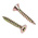 RS PRO Pozidriv Countersunk Steel Wood Screw Yellow Passivated, Zinc Plated, 5mm Thread, 30mm Length