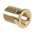 RS PRO, M5 Brass Threaded Insert, 8mm diameter 6.4mm Depth 9.53mm
