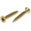 RS PRO Pozidriv Countersunk Steel Wood Screw Yellow Passivated, Zinc Plated, 4.5mm Thread, 30mm Length