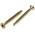 RS PRO Pozidriv Countersunk Steel Wood Screw Yellow Passivated, Zinc Plated, 6mm Thread, 60mm Length