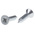 RS PRO Pozidriv Countersunk Steel Wood Screw Bright Zinc Plated, No. 4 Thread, 1/2in Length