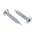 RS PRO Pozidriv Countersunk Steel Wood Screw Bright Zinc Plated, No. 4 Thread, 5/8in Length