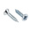 RS PRO Pozidriv Countersunk Steel Wood Screw Bright Zinc Plated, No. 6 Thread, 5/8in Length