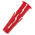 RawlPlug Red Plastic Wall Plug, 28mm Length, 6mm Fixing Hole Diameter