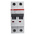 ABB System Pro M Compact S200M MCB, 2P, 4A Curve C, 440V AC, 125V DC, 10 kA Breaking Capacity
