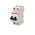 ABB System Pro M Compact S200M MCB, 2P, 6A Curve C, 440V AC, 125V DC, 10 kA Breaking Capacity